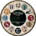 Dřevěné nástěnné hodiny - OLD TOWN CLOCKS